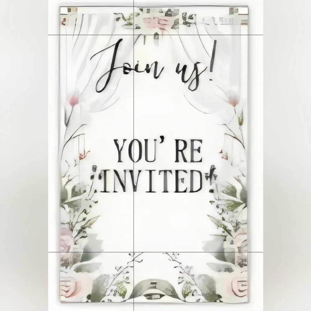 New 20 PACK FLORAL WEDDING INVITATIONS AND ENVELOPES